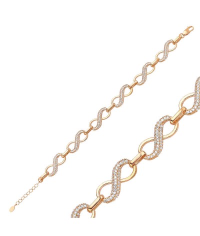 Gümüş Sonsuzluk Bayan Bileklik