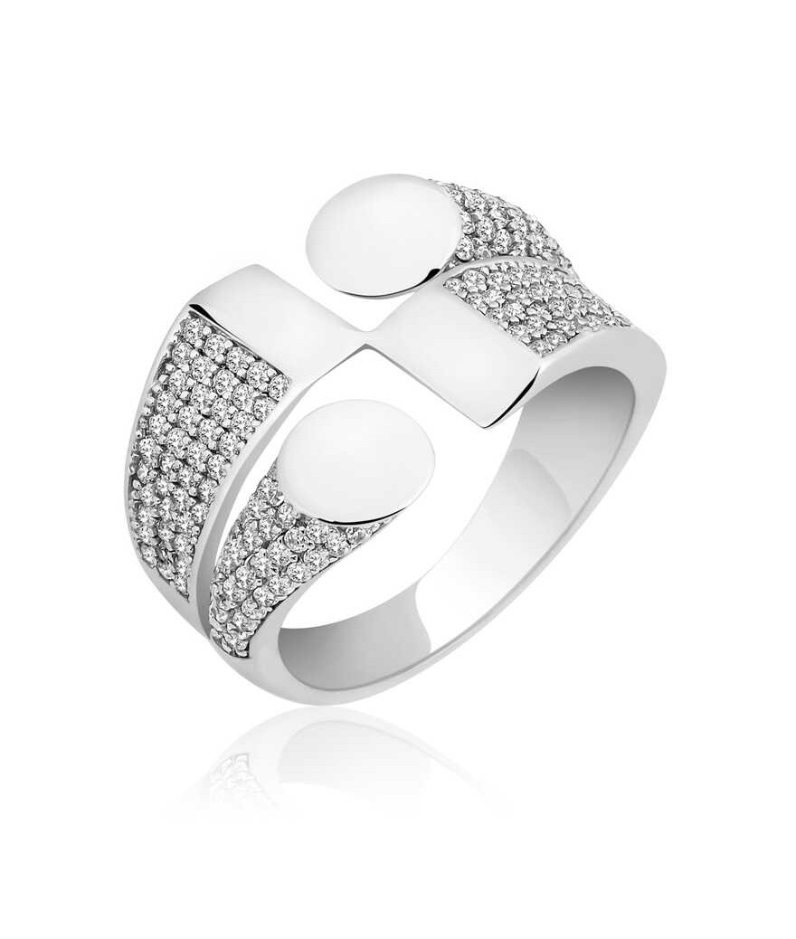 Gümüş Zirkon Taşlı Bayan Yüzük