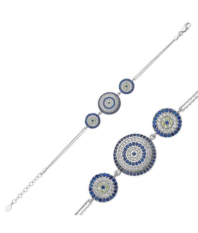 Gümüş Nazar Bayan Bileklik