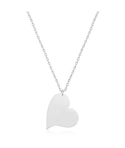 Gümüş Kalp Bayan Kolye