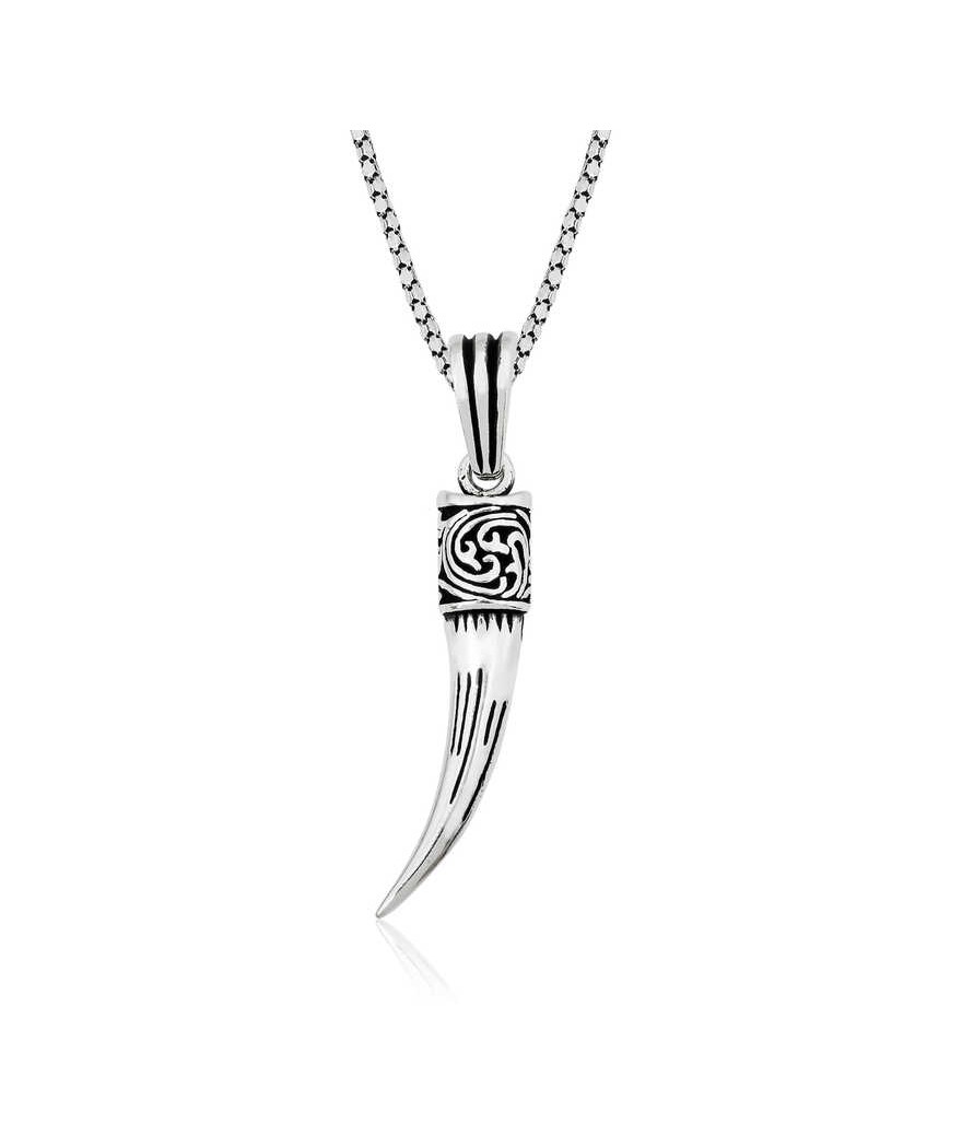 Gümüş Fil Dişi Kolye