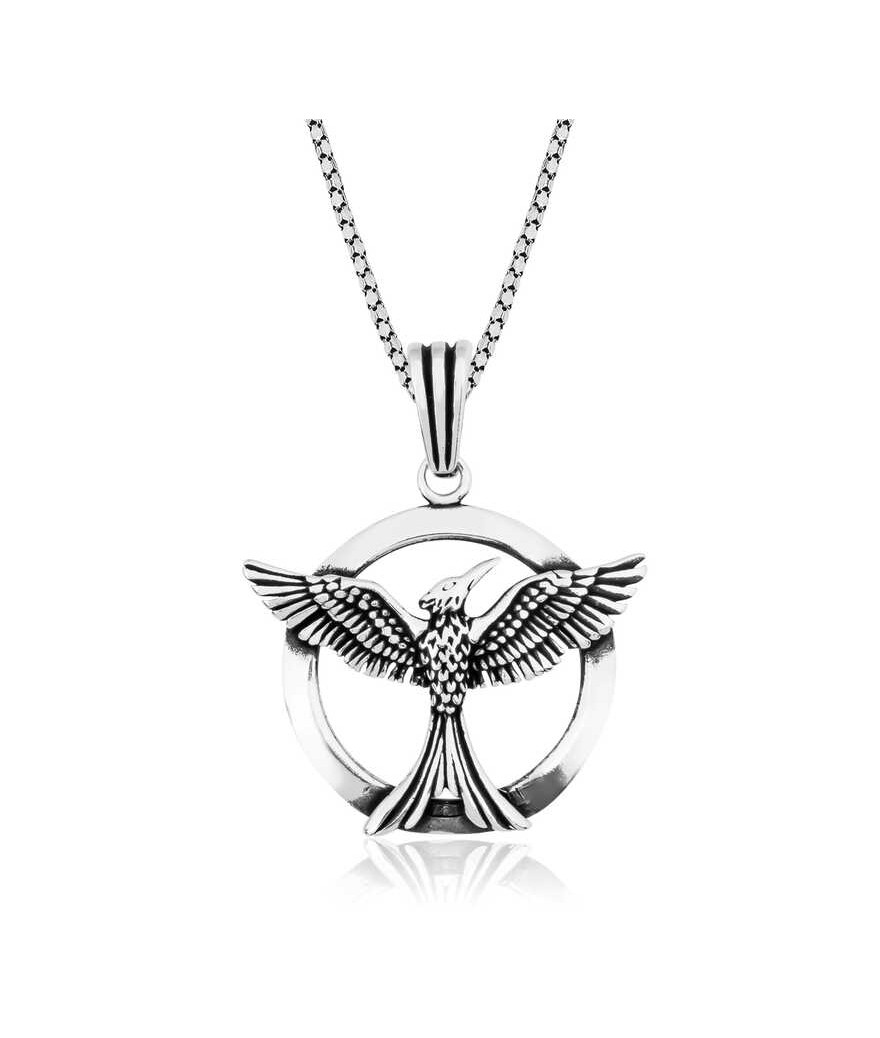 Gümüş Alaycı Kuş Kolye