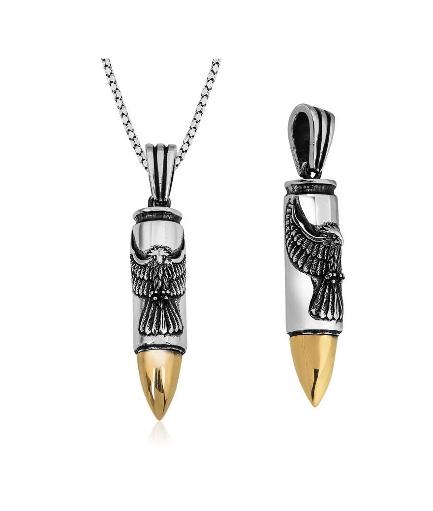 Gümüş Kurşun Kolye