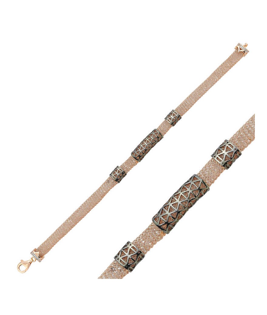 Gümüş Taşlı File Bayan Bileklik