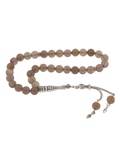 ​Doğaltaş Metal Püsküllü Su Akiği Tesbih