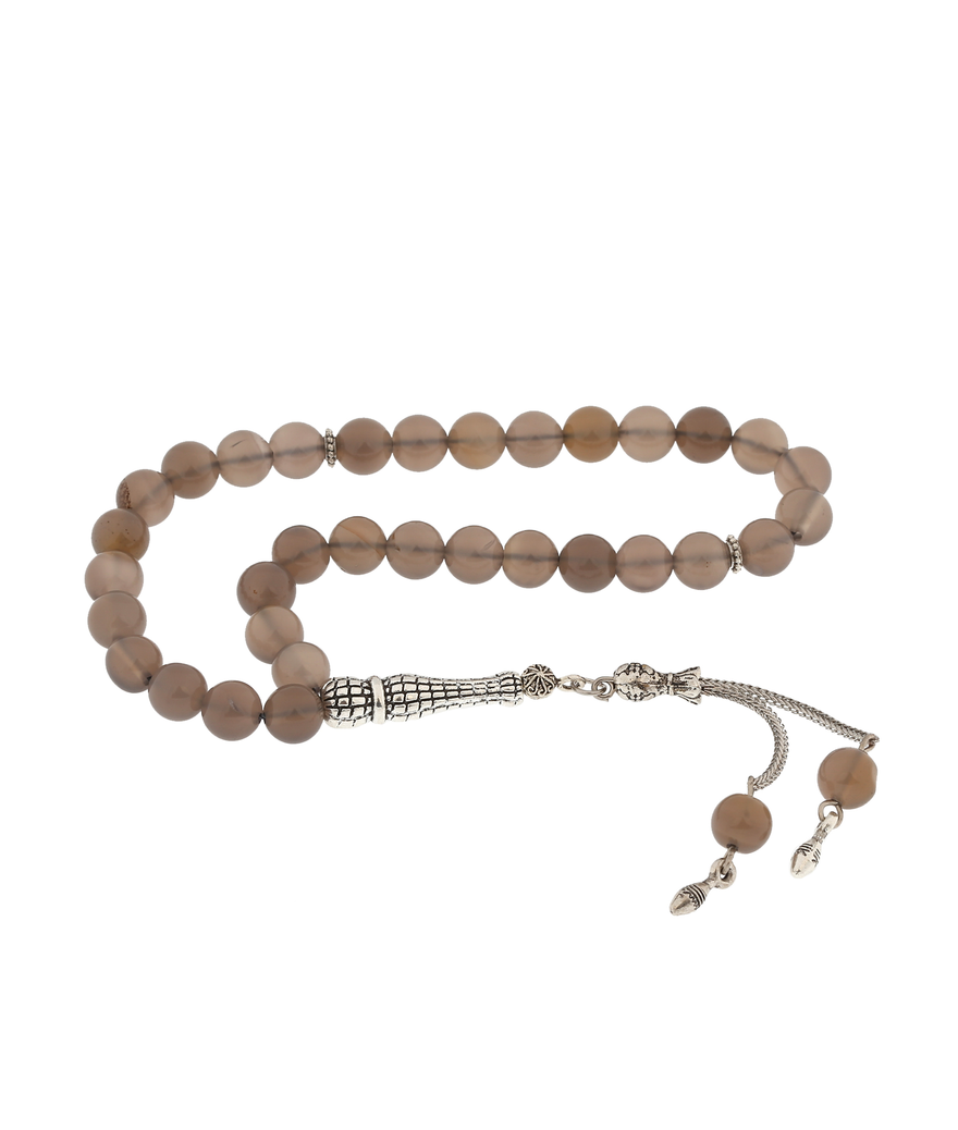 ​Doğaltaş Metal Püsküllü Su Akiği Tesbih