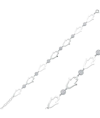 Gümüş Fatma Ana Eli Bayan Bileklik