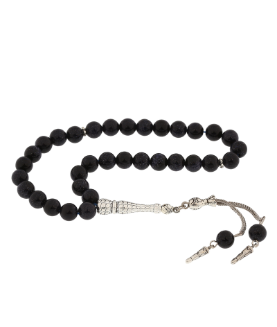 ​Doğaltaş Metal Püsküllü Lacivert Yıldız Taşı Tesbih