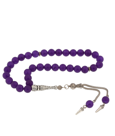 ​Doğaltaş Metal Püsküllü Yeşim Taşı Tesbih