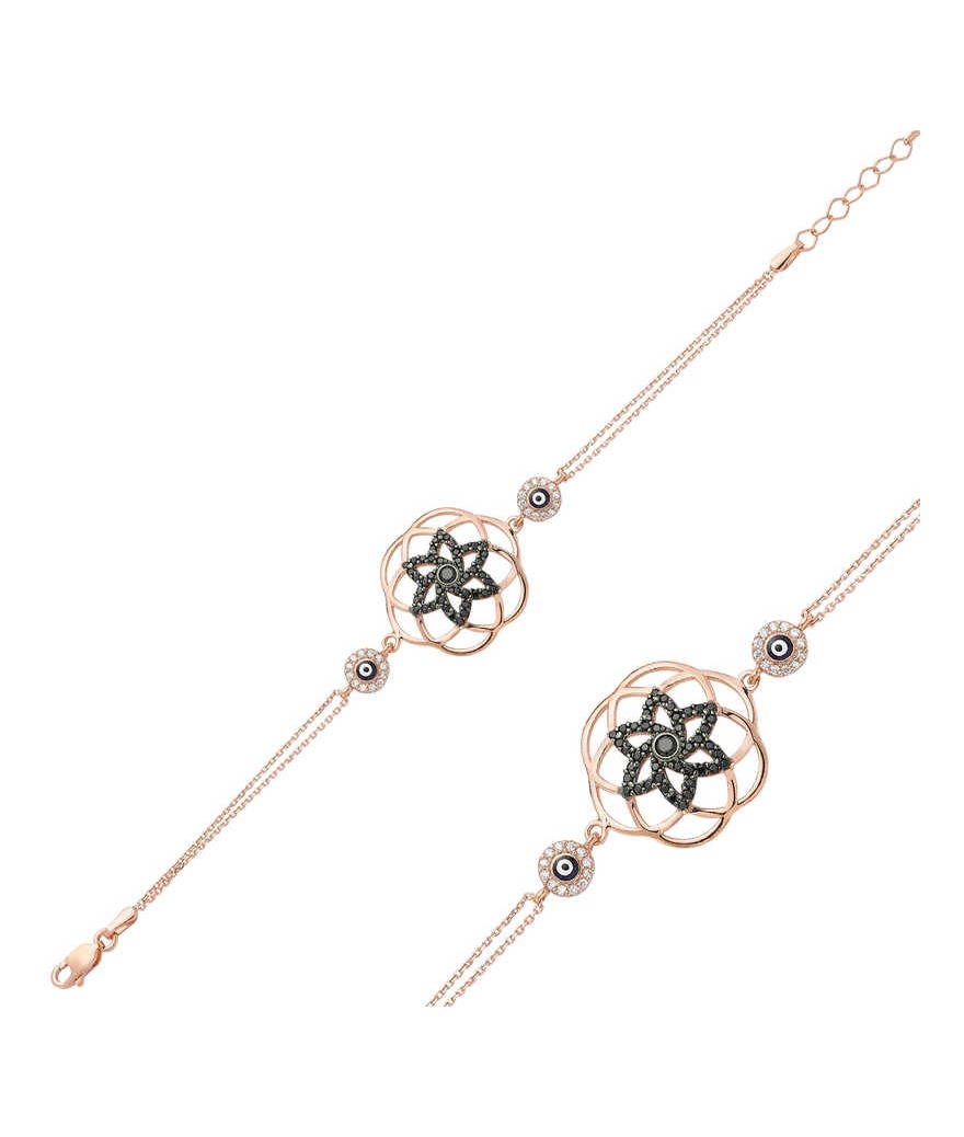 Gümüş Yaşam Çiçeği Bayan Bileklik