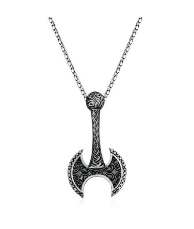 Gümüş Balta Erkek Kolye