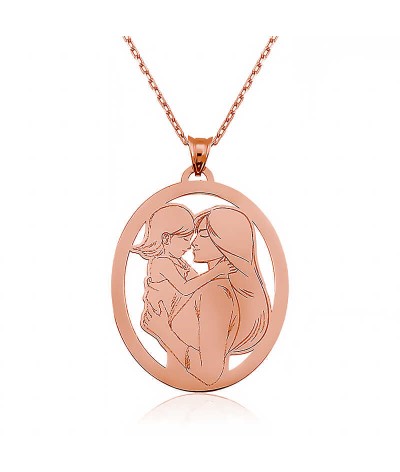 ​Gümüş Anne Kız Kolye