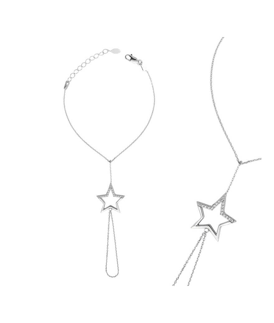 Gümüş Yıldız Şahmeran Bileklik