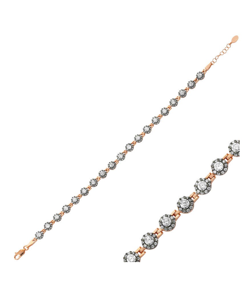 Gümüş Taşlı Su Yolu Bayan Bileklik