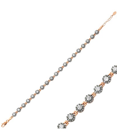 Gümüş Taşlı Su Yolu Bayan Bileklik