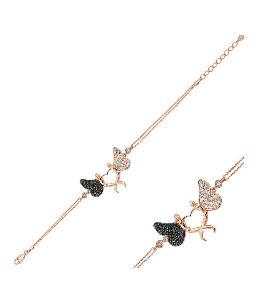 Gümüş Kalpli Melek Bayan Bileklik