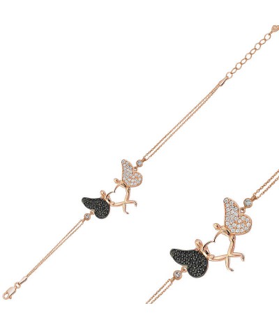 Gümüş Kalpli Melek Bayan Bileklik