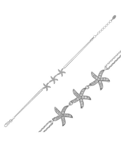 Gümüş Deniz Yıldızı Bayan Bileklik