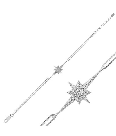 Gümüş Kutup Yıldızı Bayan Bileklik