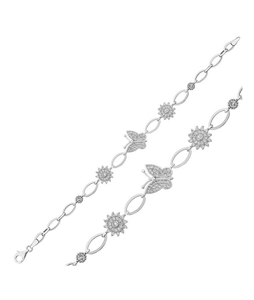 Gümüş Kelebek Bayan Bileklik