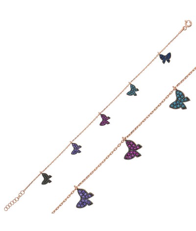 Gümüş Kelebek Bayan Bileklik