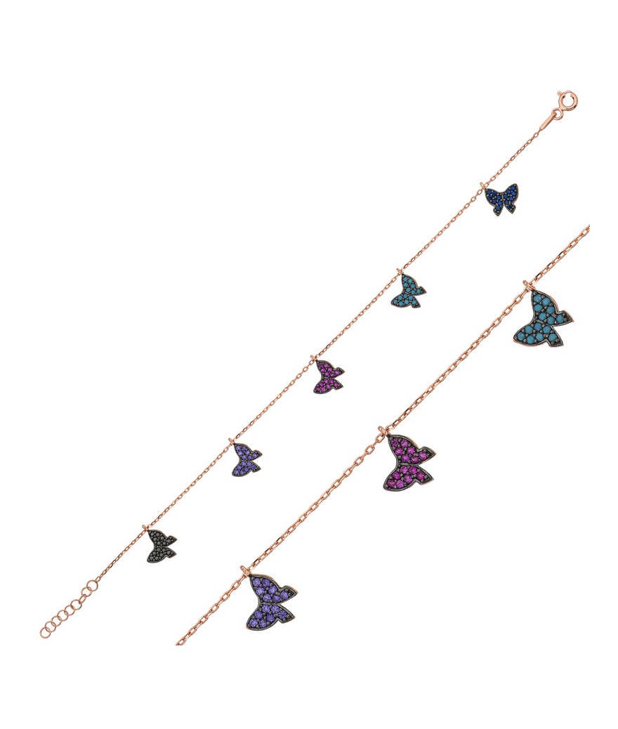 Gümüş Kelebek Bayan Bileklik