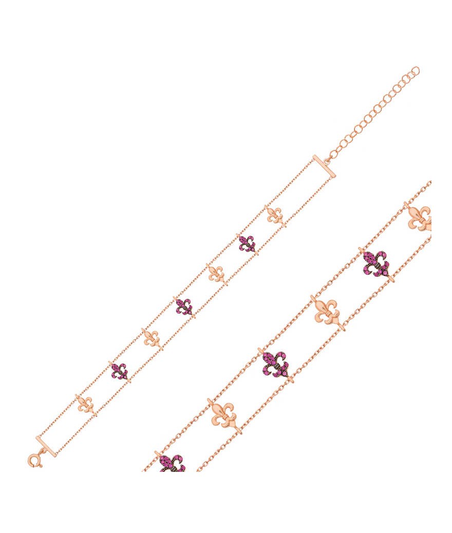 Gümüş Çiçek Desenli Bayan Bileklik