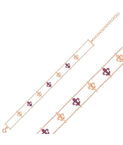 Gümüş Çiçek Desenli Bayan Bileklik