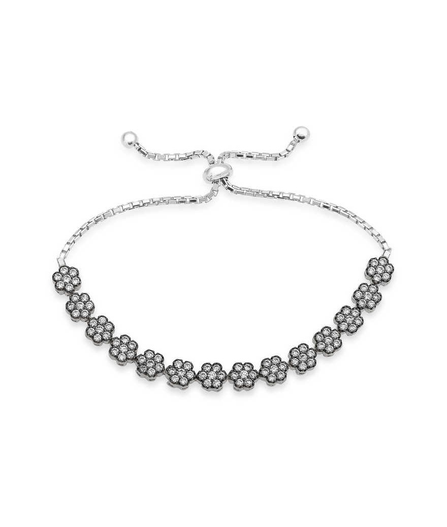 Gümüş Papatya Bayan Asansör Bileklik