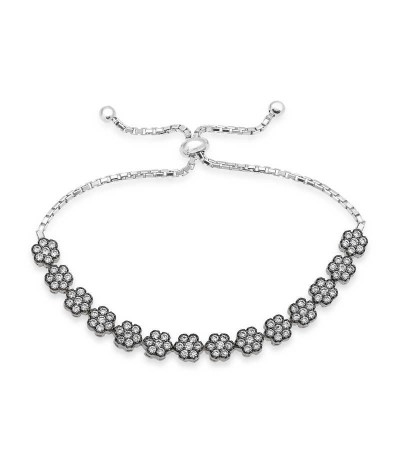 Gümüş Papatya Bayan Asansör Bileklik