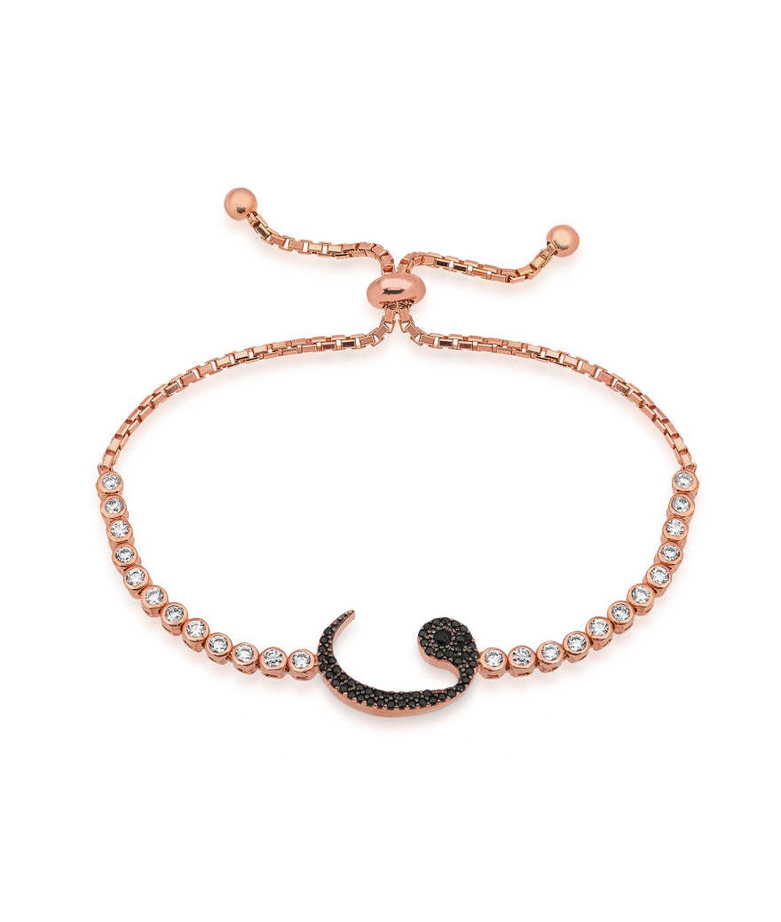 Gümüş Vav Asansör Bayan Bileklik