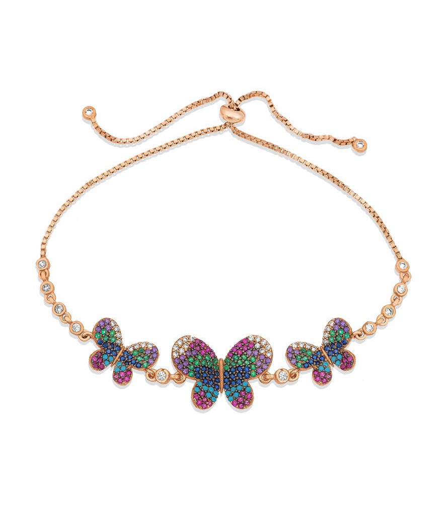 Gümüş Kelebekli Asansör Bileklik