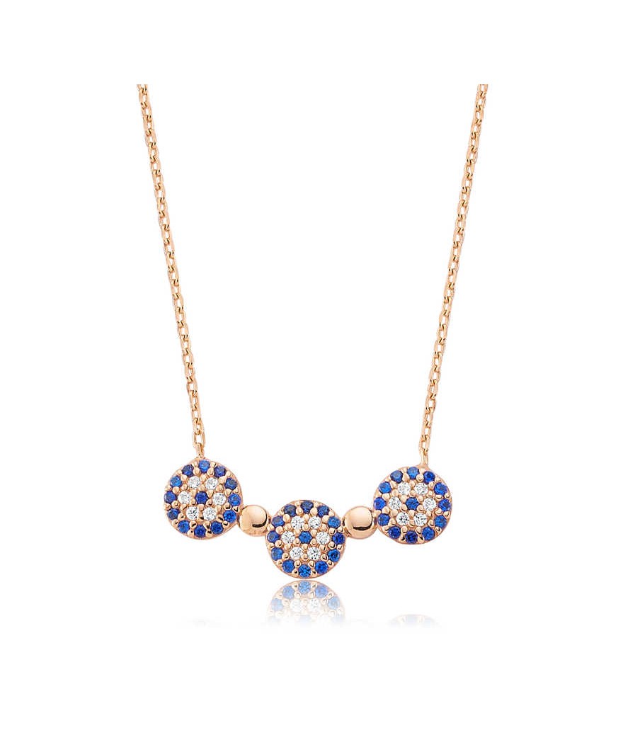 Gümüş Nazarlı Bayan Kolye