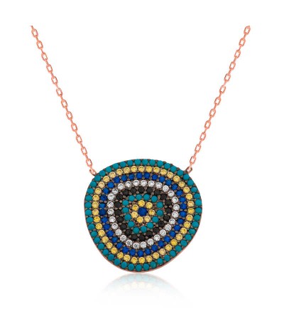 Gümüş Nazar Bayan Kolye