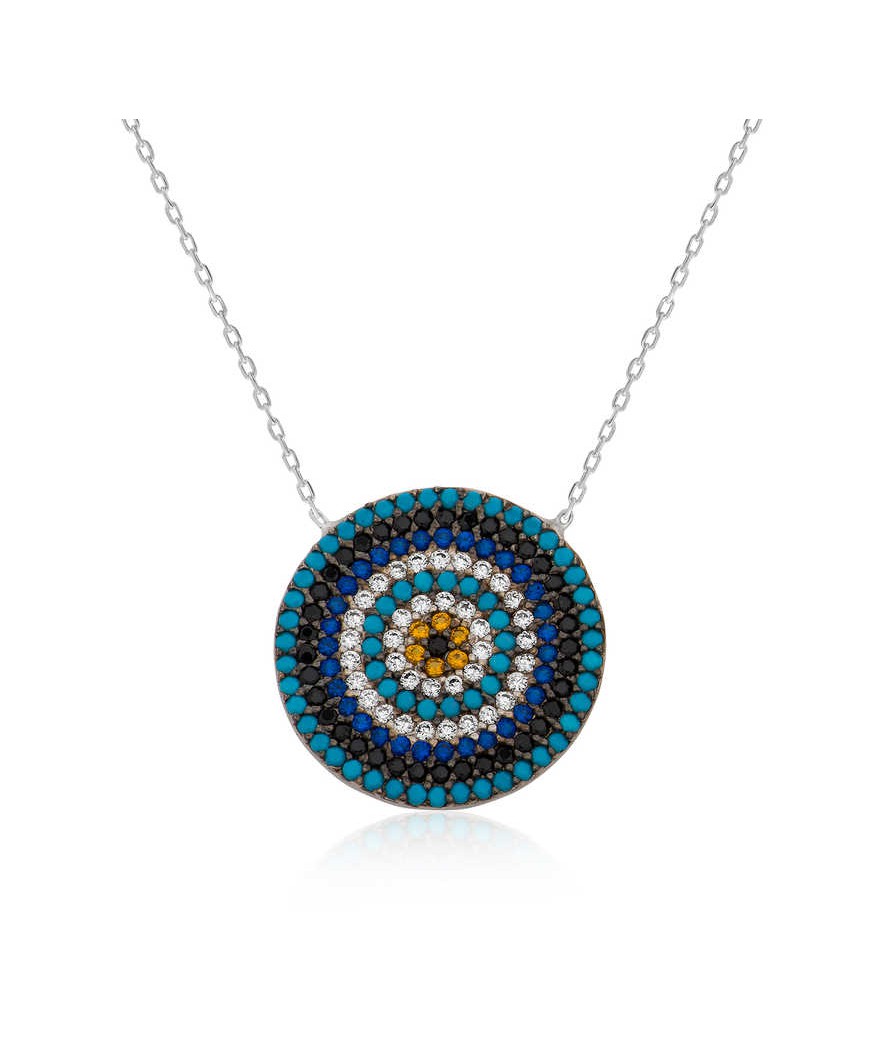 Gümüş Nazar Bayan Kolye