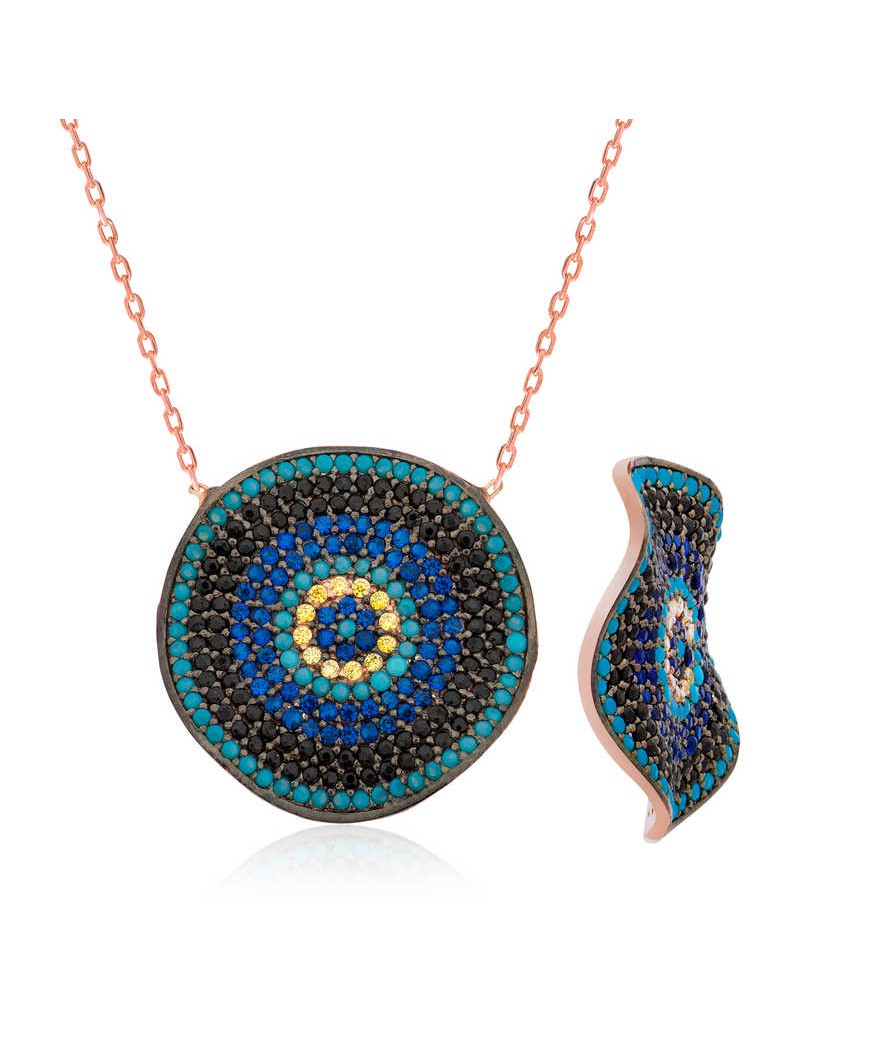 Gümüş Nazar Bayan Kolye