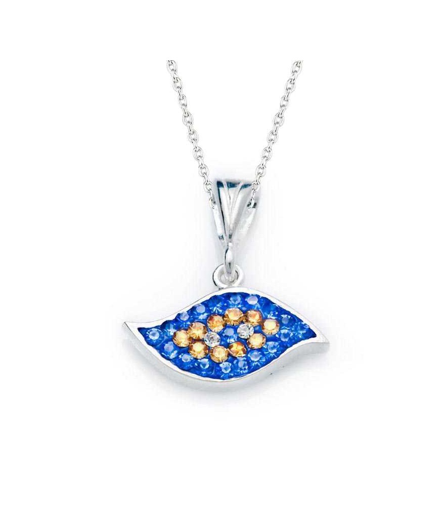 Gümüş Nazar Gözlü Bayan Kolye