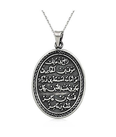 Gümüş Kıtmir Duası Oval Kolye
