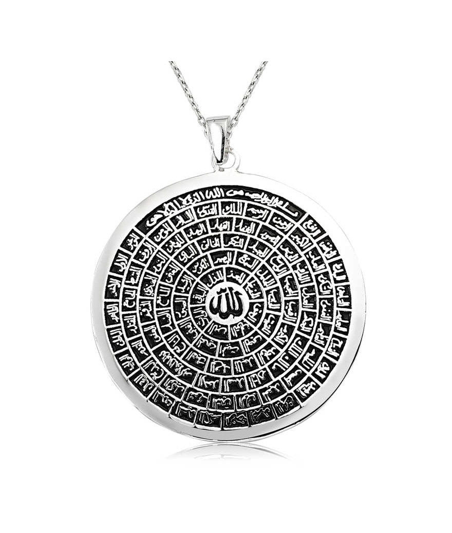 Gümüş Esmaül Hüsna Kolye