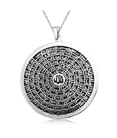 Gümüş Esmaül Hüsna Kolye