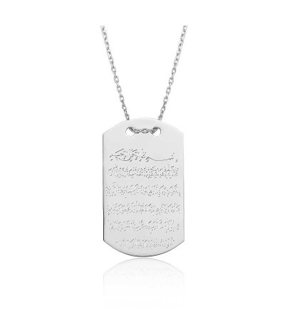 Gümüş Ayetel Kürsi Bayan Kolye