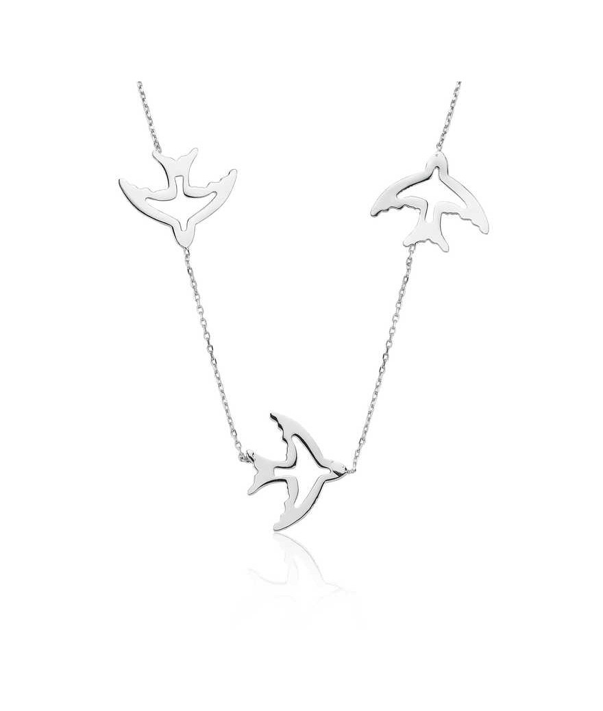 Gümüş Kırlangıç Bayan Kolye