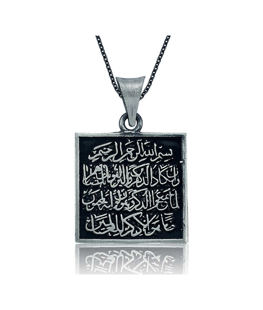 Gümüş Nazar Duası Bayan Kolye