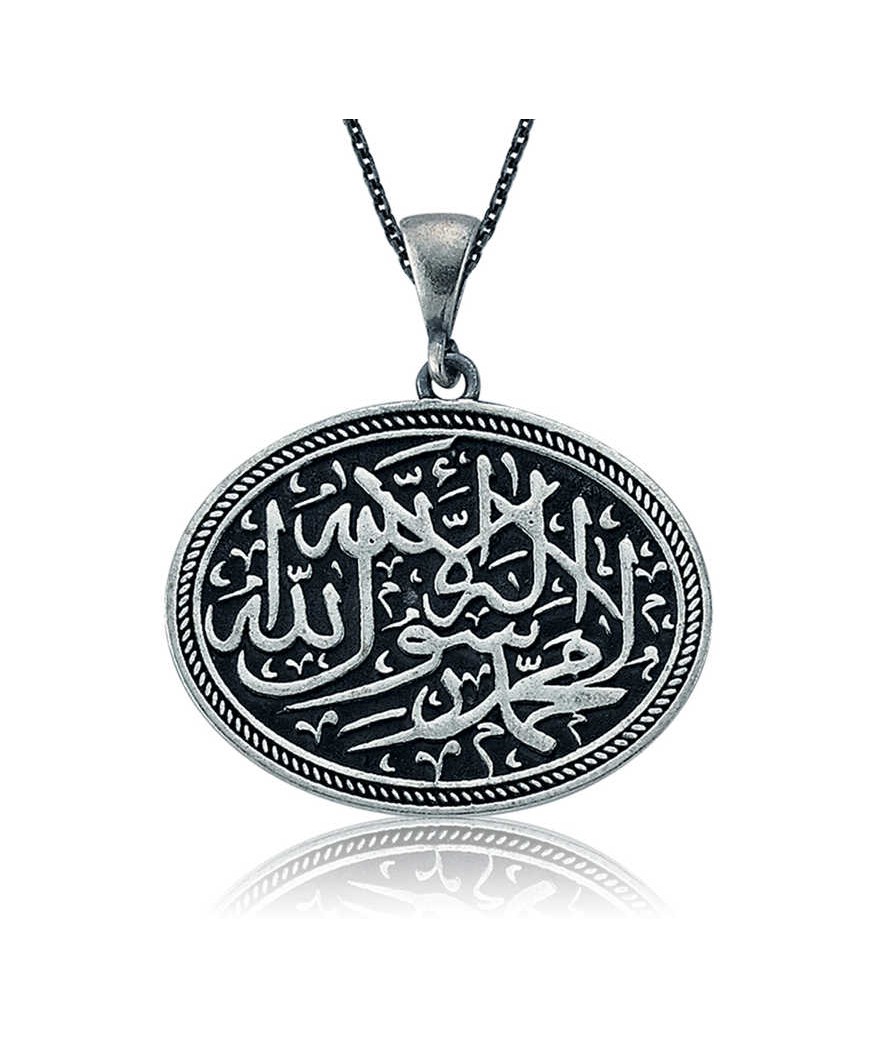 Gümüş Kelime-i Tevhid Bayan Kolye