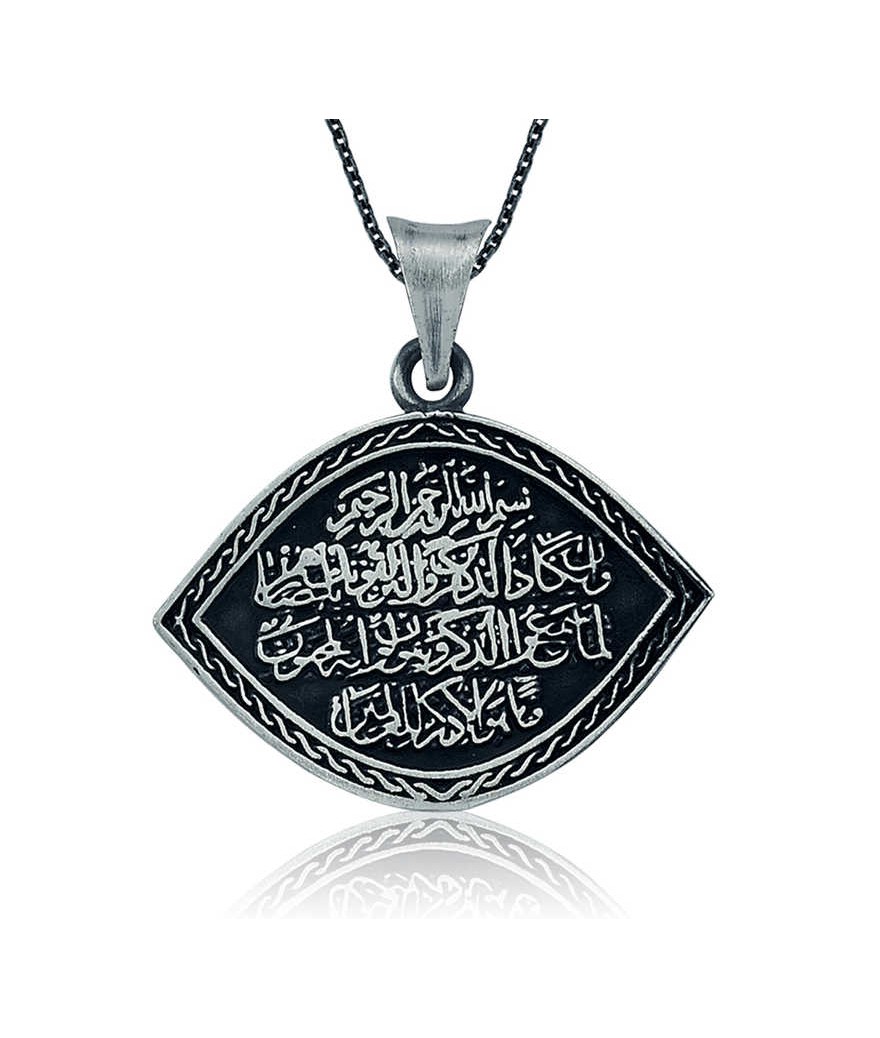 Gümüş Nazar Duası Bayan Kolye