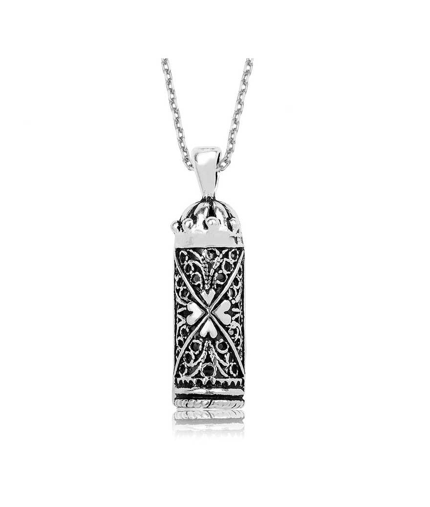 Gümüş Cevşen Bayan Kolye