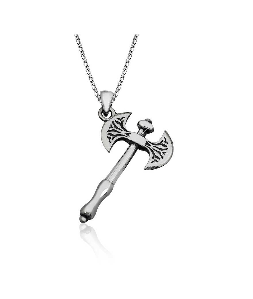 Gümüş Balta Erkek Kolye