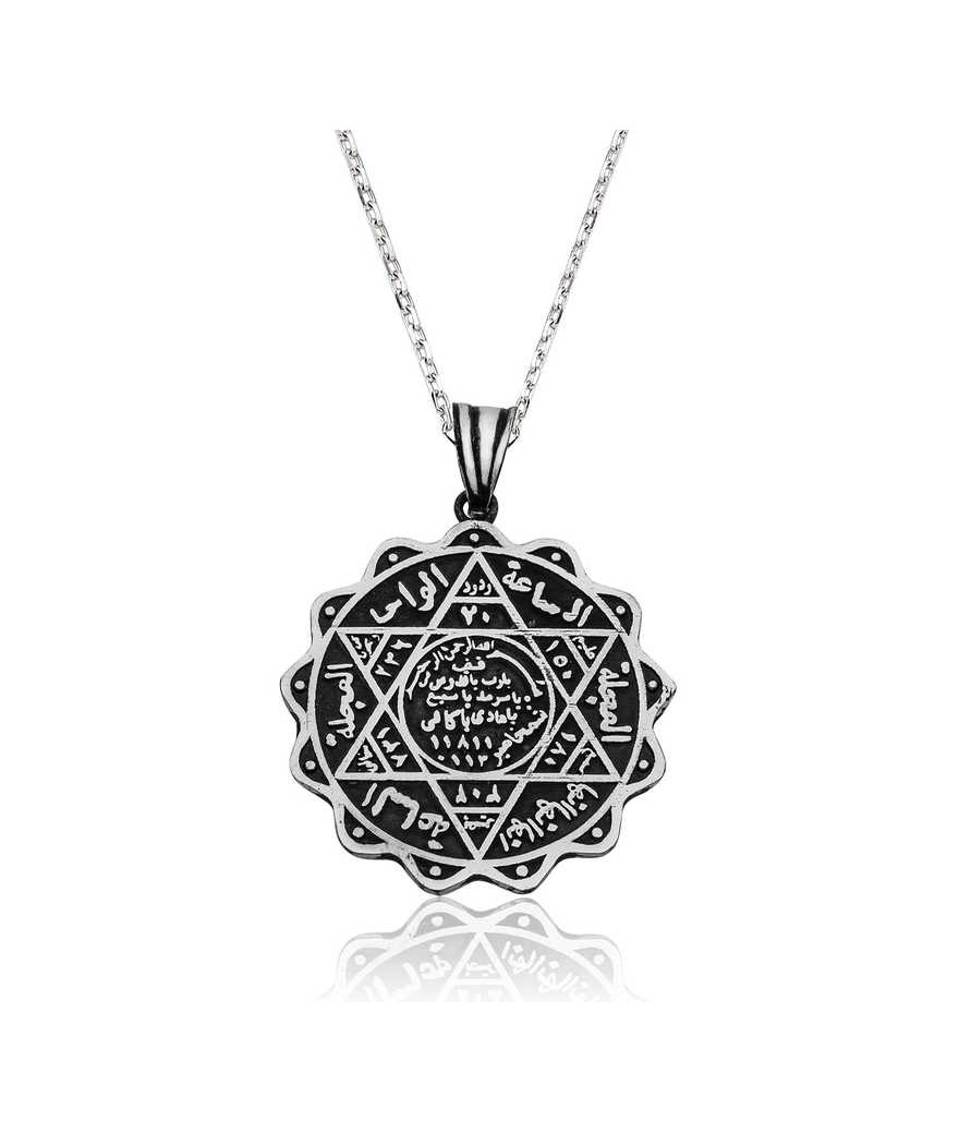 Gümüş Süleyman Mührü Kolye