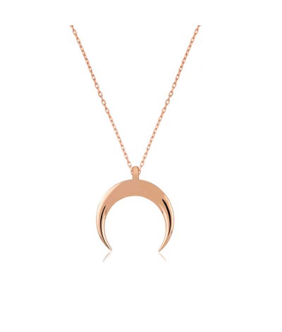 Gümüş Hilal Kolye