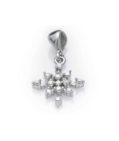 Gümüş Kar Tanesi Bayan Kolye